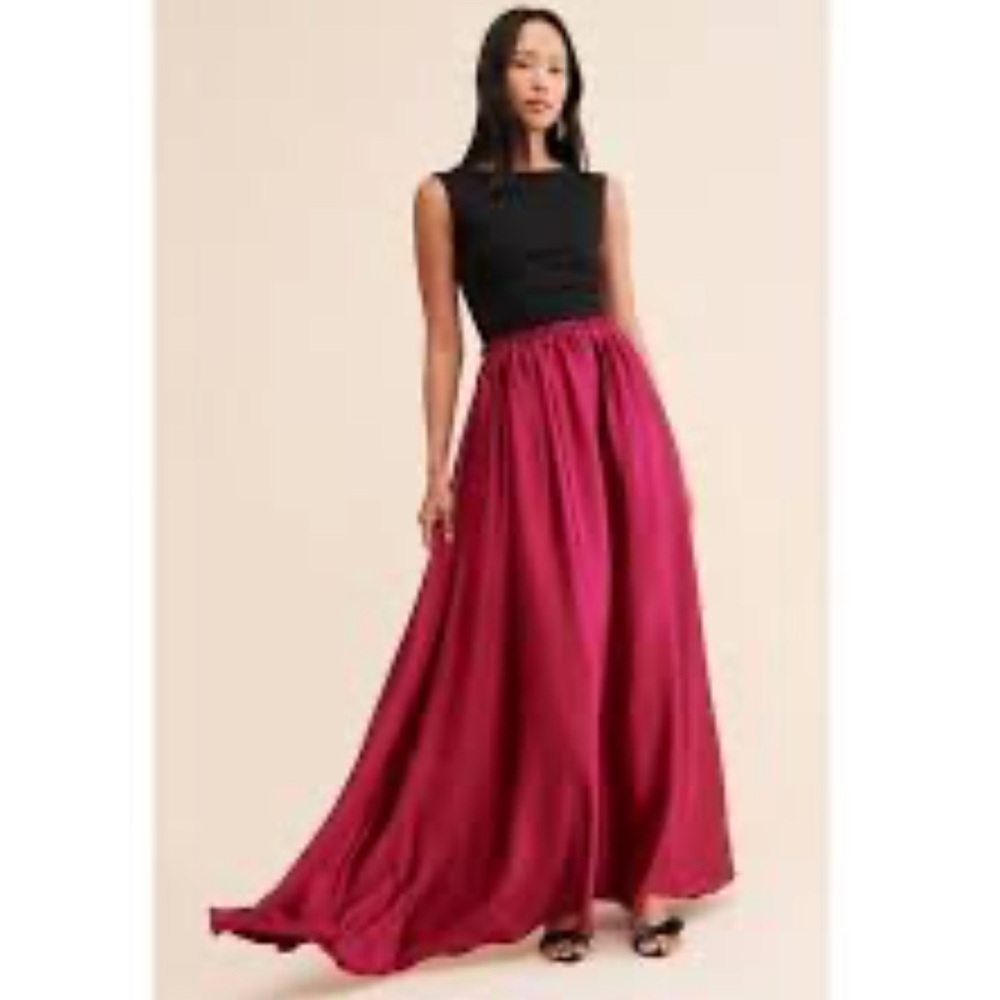 Anthropologie Women's Berry Maxi Skirt